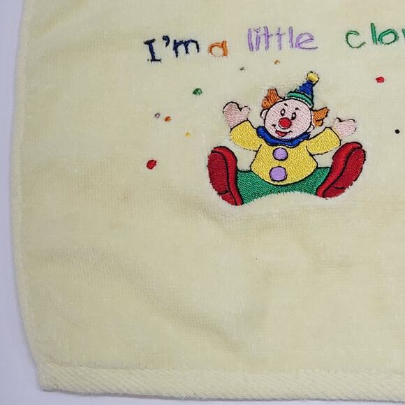 Vtg Luv N' Care Terrycloth Towel Clown Embroidered Baby Bib Unisex Fun Colorful - Picture 6 of 12
